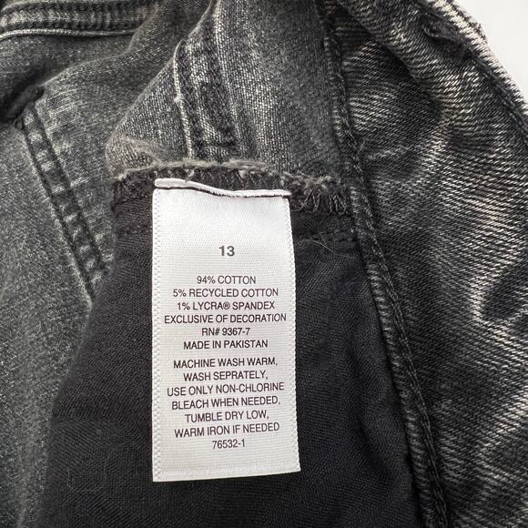 Arizona Highest Rise Vintage Straight Black Jeans Size 13 - Picture 9 of 11